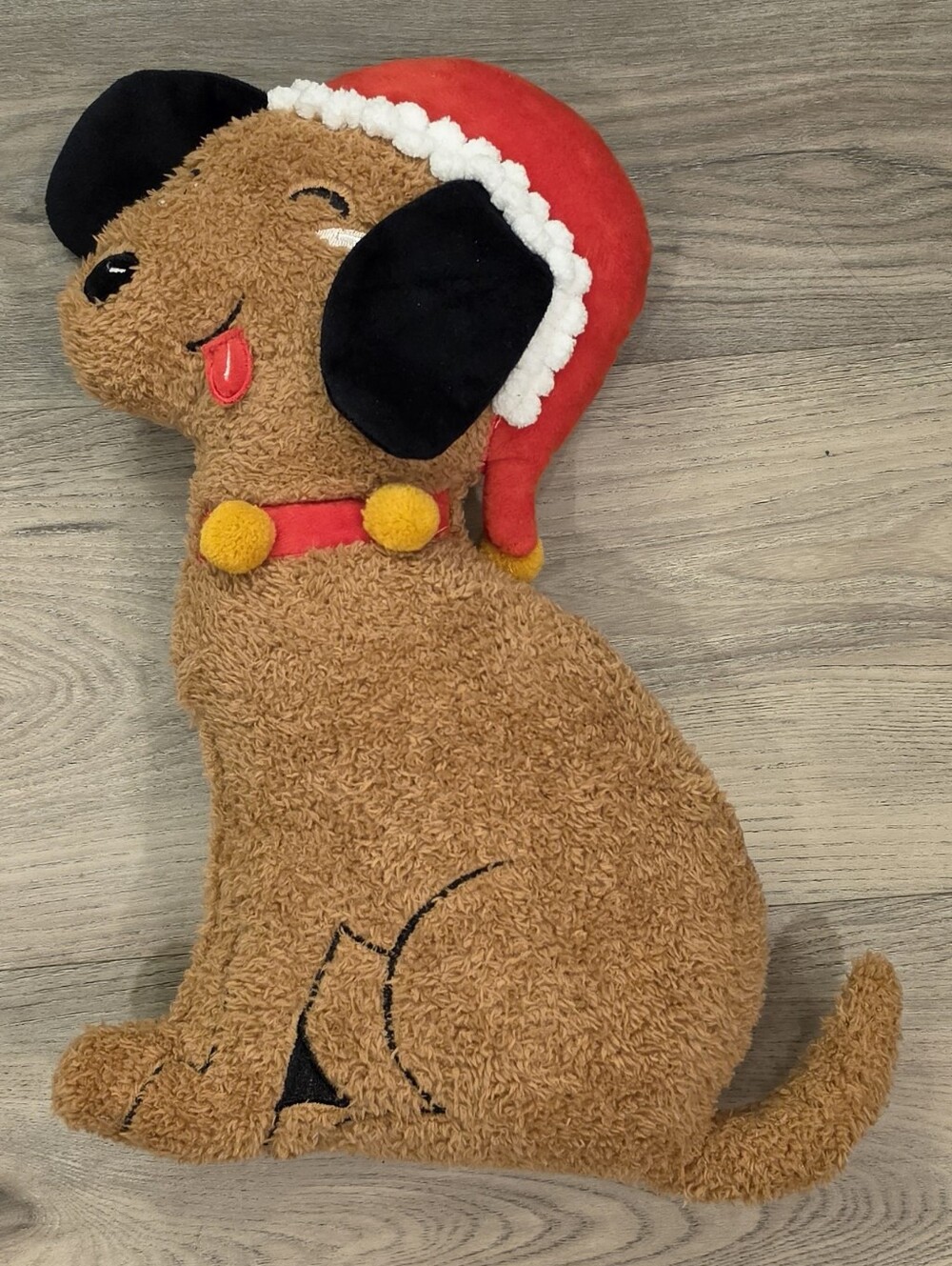 Wondershop Target Christmas Dog Throw Pillow 14.5" Faux Shearling Brown Puppy